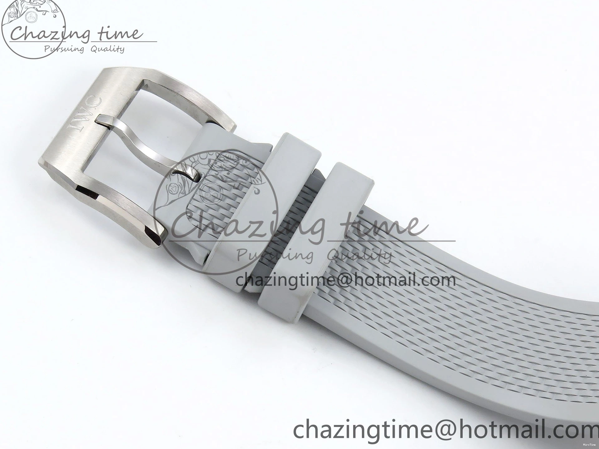 MIROTIME 0502 Portuguese Chrono IW3716 Z+F 1:1 Best Edition White Dial on Gray Rubber Strap A WrinkleFree 7014